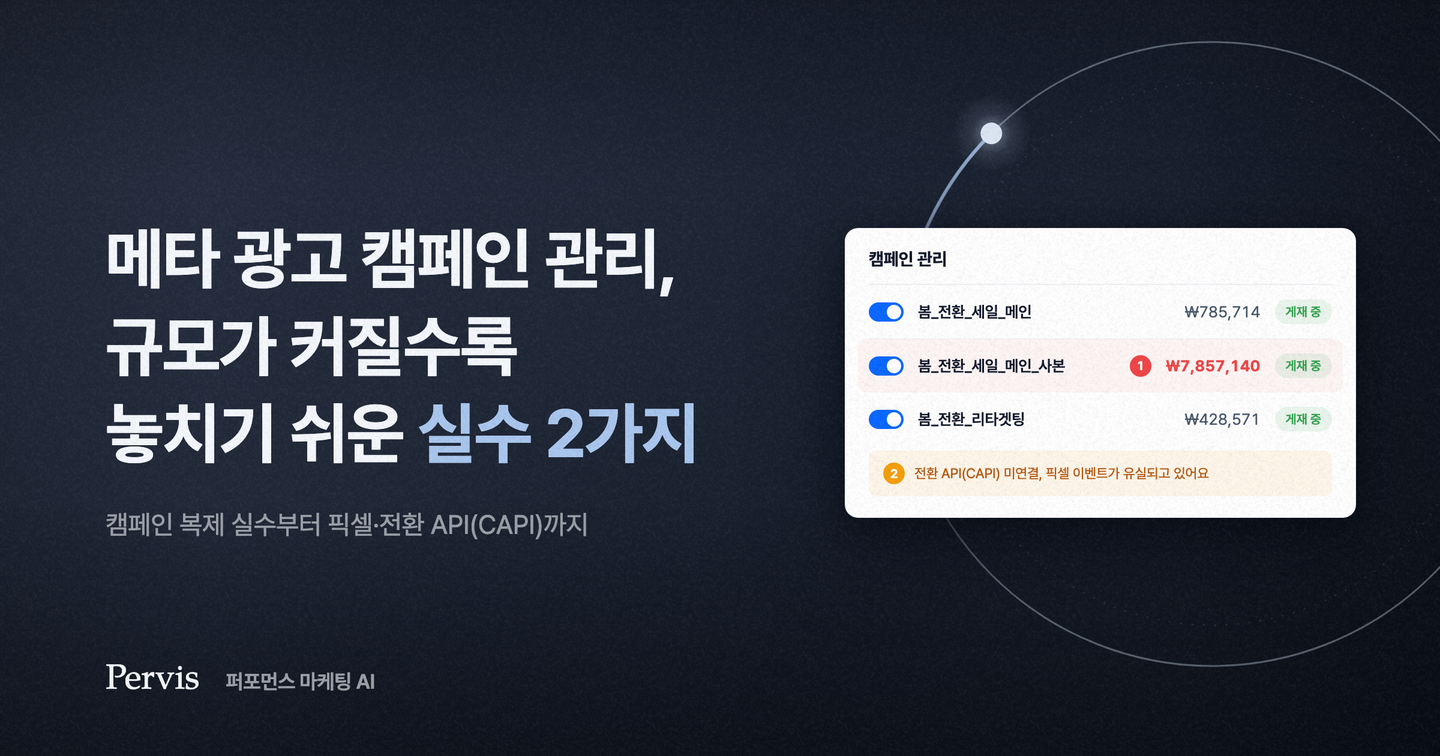 메타 광고 캠페인 관리, 규모가 커질수록 놓치기 쉬운 두 가지 실수